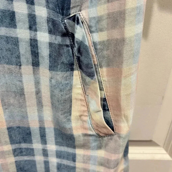 Billy T Plaid Tencel Lyocell Shirtdress‎ with Pockets Women’s size Small - Picture 5 of 12